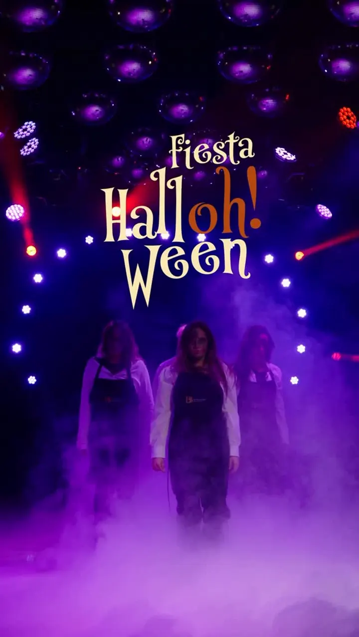 Reel Fiesta Halloween con tipografía Halloh! ween